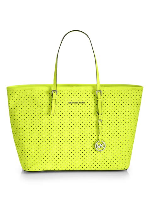 michael kors neon yellow and black bag|Michael Kors yellow handbags.